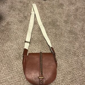Brown faux leather purse